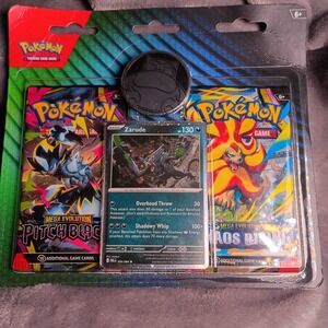 Pokemon TCG Zarude Blister Pack Pitch Black Chaos Rising Snorlax Coin Sealed